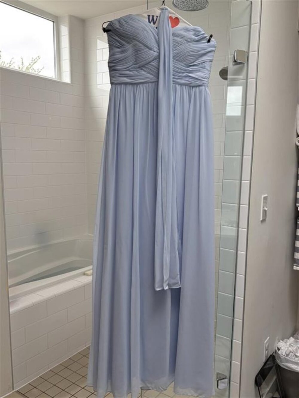 Revelry light blue chiffon convertible dress